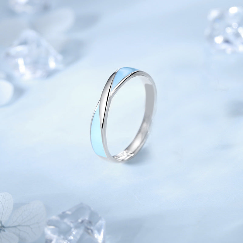 A Pair Of 925 Sterling Silver Couple's Ring